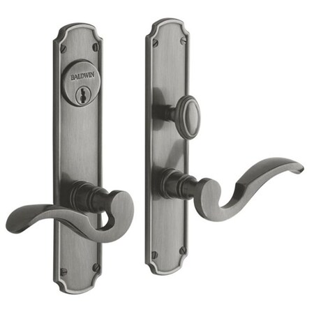 Baldwin Double Cylinder Entry Handlesets Antique Nickel 6942.151.DBLC